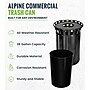 Alpine Industries Metal Outdoor Trash Can with Flat Lid and Liner, 38 Gallon, Black (479-38)~#|#~CFE4EFAA-133F-45C7-A10A433FDE5E8DEA_sc7