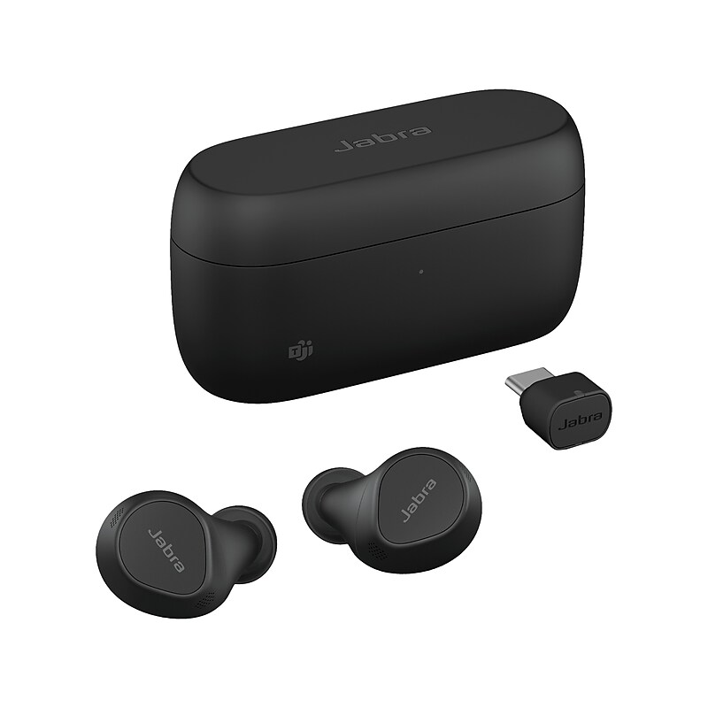 jabra Evolve2 Wireless Active Noise Canceling Earbuds, Bluetooth, Black (20797-989-899) image 1