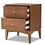Baxton Studio Landis 18.6"W x 15.7"D Wooden Nightstand with 2 Drawers, Ash Walnut/Gold (193-11301-HiT)~#|#~CFE91289-A3EC-48C1-A20FF044F986092C_sc7