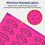 Avery Laser/Inkjet Oval Multipurpose Labels, 1" x 2", Neon Magenta, 480/Pack (94053)~#|#~CFEC05DA-AF49-4366-981BF0031B8FE120_sc7
