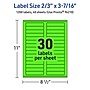 Avery Rectangle Multipurpose Labels, 2/3" x 3-7/16", Neon Green, 1200/Pack (94210)~#|#~CFEEA088-3F20-4C95-856CA32CF3C5F682_sc7