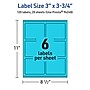 Avery Rectangle Multipurpose Labels, 3" x 3.75", Bright Blue, 120/Pack (94248)~#|#~CFF0AD4B-24FB-4674-8B1252F7F111EEE8_sc7