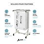AdirOffice Metal Mobile File Cart with Lockable Wheels, Gray (615-KIT1)~#|#~CFF22FAD-8358-4011-8EDC651631BC3939_sc7