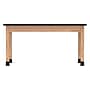 Diversified Woodcrafts School Classroom Rectangular Science Lab Table, 60" x 24", Oak (C760LBBK30N)~#|#~CFF7D137-81FB-4B5F-BA06DE1B927CAA17_sc7