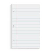 Staples® College Ruled Filler Paper, 5.5" x 8.5", White, 100 Sheets/Pack (ST12301D)
