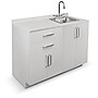 Viva Comfort 36.32'' Exam Room Storage Cabinet With Right Sink, 2-Shelves, 2-Drawers, Gray (ADI902-B-48-R-GRY)~#|#~CFFBC200-905B-460B-B0FB9E903348F002_sc7