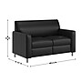 Flash Furniture Agent LeatherSoft Reception Loveseat, Black/Chrome Legs (BT827U2BKCHR)~#|#~CFFEE435-9BD9-4EB7-981C774819BB6A9B_sc7