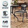 Flash Furniture Lila 28'' Round Table with 4 Rattan Stack Chairs, Gray (TLH087RD037GY4)~#|#~D003A145-414E-4B58-A2CB03A8364B8A69_sc7