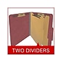 Medical Arts Press Pressboard Classification Folder, 2 Dividers, 2" Expansion, Letter Size, Dark Red, 10/Box~#|#~D00B3E47-5A25-47F5-9A9264DBE86C349D_sc7