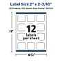 Avery Laser/Inkjet Square Multipurpose Labels, 2" x 2-3/16", Clear, 1200/Box (94124)~#|#~D00BBAA7-2FD2-41B8-BCD32E9C7A496D98_sc7