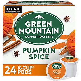 Green Mountain Pumpkin Spice Coffee Keurig® K-Cup® Pods, Light Roast, 24/Box (6758)