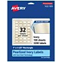 Avery Pearlized Ivory Rectangle Multipurpose Labels, 1" x 1.5", Ivory, 3200/Box (94219)~#|#~D01281FA-360F-461F-83883ADA0409771D_sc7