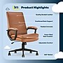 Serta Comfort Modern Ergonomic Bonded Leather Swivel Executive Chair, Cognac (CHR10132D)~#|#~D014A805-79B4-4D87-AC3B672AB1FDAF89_sc7