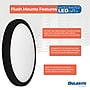 Bulbrite 7" Round 10.3-Watt 3000K LED Flush Mount Light, 1150 Lumens, Black (773605)~#|#~D015DC25-1056-4E8F-B5FECAC4F3055E68_sc7