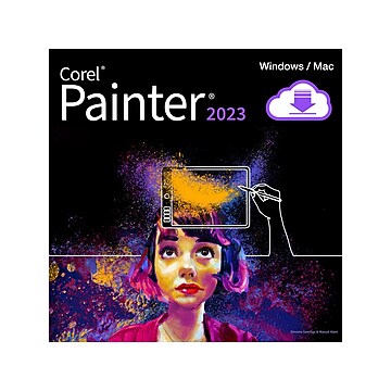 Corel Painter 2023 Graphic Design Upgrade for Windows/Mac, 1 User