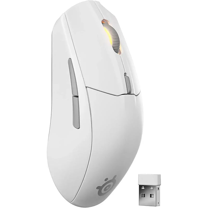 SteelSeries Rival 3 Gen 2 Wireless Ergonomic Optical Bluetooth & USB Mouse, White (62688) image 1