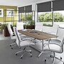 Bush Business Furniture 96W x 42D Boat Shaped Conference Table with Metal Base, Modern Hickory (99TBM96MHSVK)~#|#~D0234EA5-FE36-4F1E-8184A64C3BD20C61_sc7