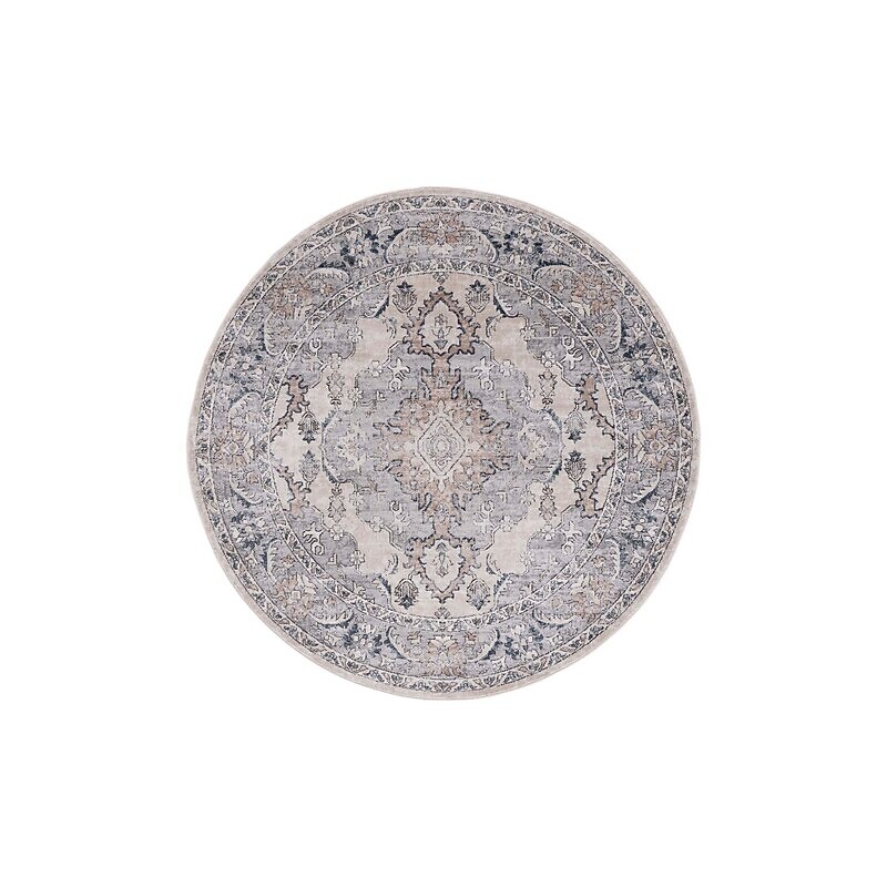 Safavieh Oregon Collection 10' Round Indoor Area Rug, Machine Made, Beige/Grey (ORE898B-10R) image 1