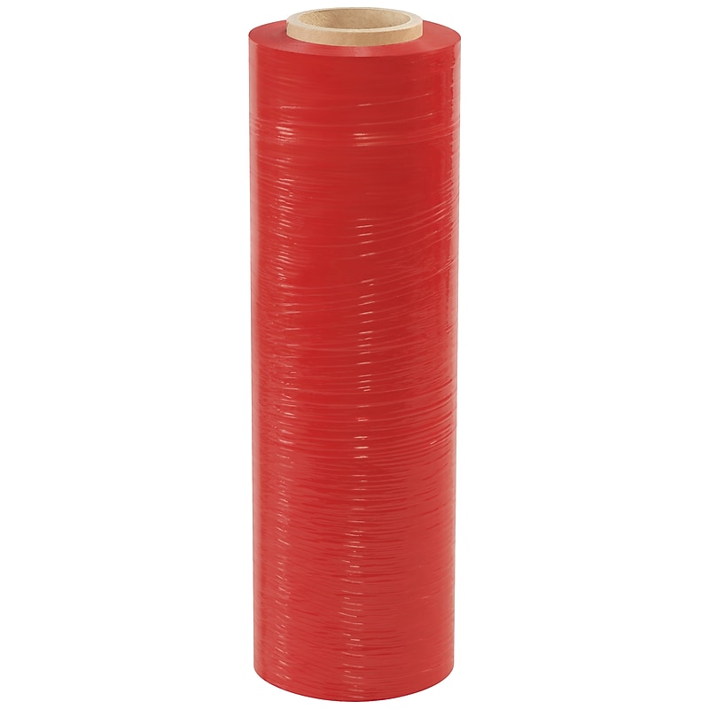 18" x 1500' 80 Gauge Cast Stretch Wrap, Red Tinted, 4/Carton (SF188CRED) image 1