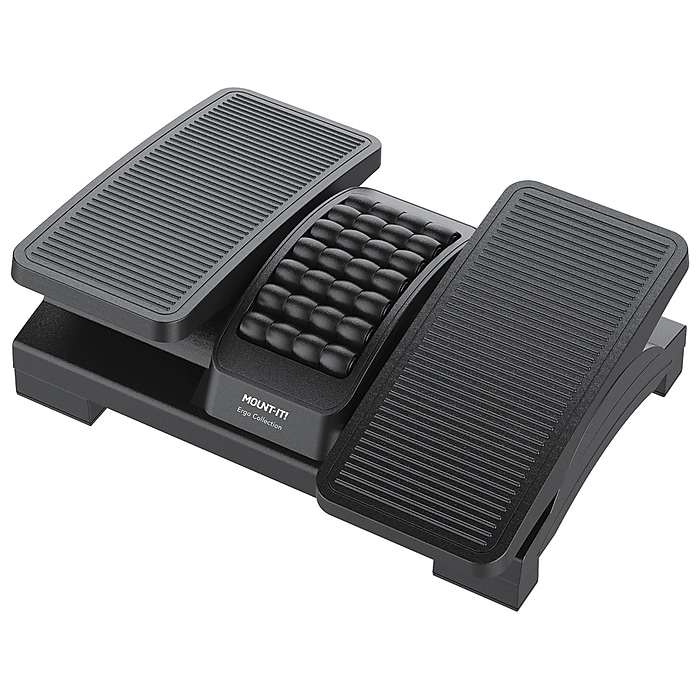 Mount It Dual Pedal Ergonomic Footrest Black MI 7811 Staples