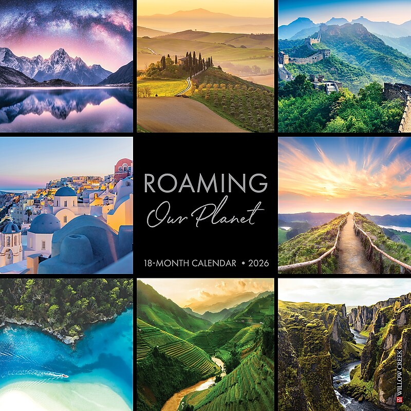 2026 Willow Creek Roaming Our Planet 12" x 12" Monthly Wall Calendar (56080) image 1