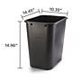 Coastwide Professional™ Indoor Trash Can Without Lid, Black Soft Molded Plastic, 7 Gallon (CW56429)~#|#~D02D2326-D712-4510-91D9D358ACEE5FA8_sc7