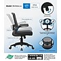 Boss Flip Arm Ergonomic Mesh/Fabric Swivel Task Chair, Black (B6366BK-BK)~#|#~D02E3F2A-0909-493C-AAE14A03078BFD99_sc7