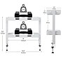 Mind Reader Clamp-On 2-Compartment Metal Desk Shelf, White (DESX2T-WHT)~#|#~D02E7A27-F2CF-4E76-A90807BF4DF9CF00_sc7