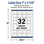Avery Rectangle Laser Multipurpose Labels, 1" x 1.5", White, 3200/Box (19479399243)~#|#~D030B758-E139-4ECC-912B1942FA6230A7_sc7