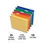 Staples Reinforced Box Bottom Hanging File Folders, 2" Expansion, 1/5-Cut Tab, Letter Size, Assorted, 25/Box (ST20028-CC)~#|#~D03161F5-A472-4C82-92BA45ACC2A20504_sc7