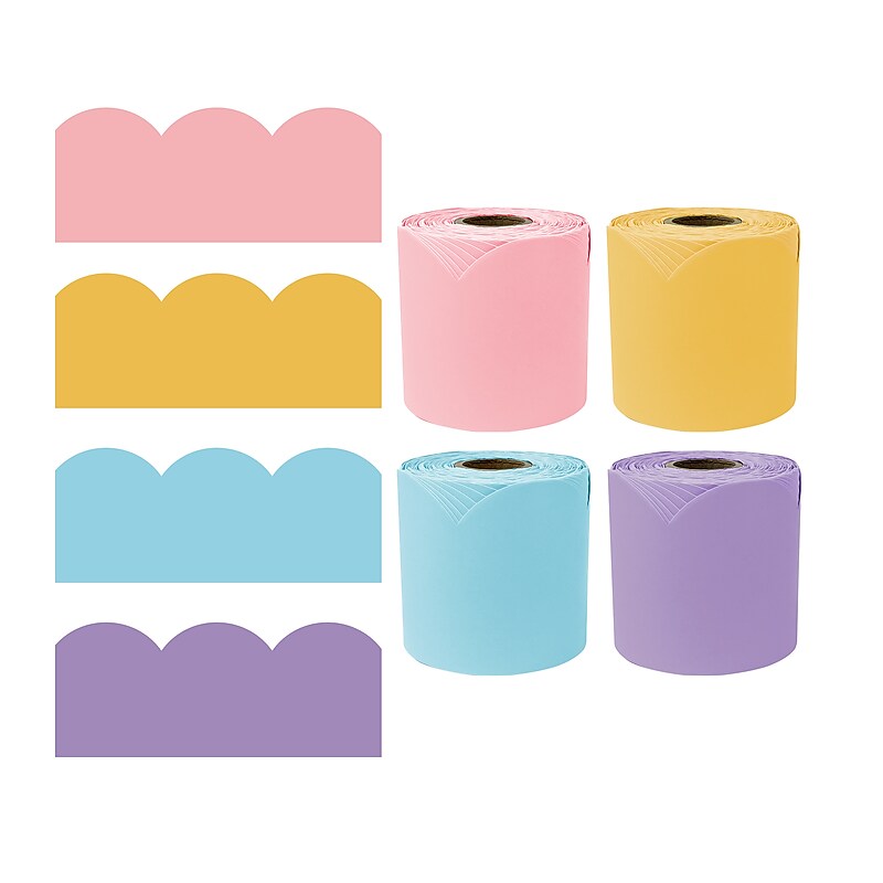 Carson Dellosa Education 4 rolled borders Spring Pastel image 1