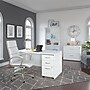 Bush Business Furniture Studio C 60"W Office Desk with Mobile File Cabinet, White (STC014WH)~#|#~D0345F10-BD3D-40D4-8488B382921E16B7_sc7