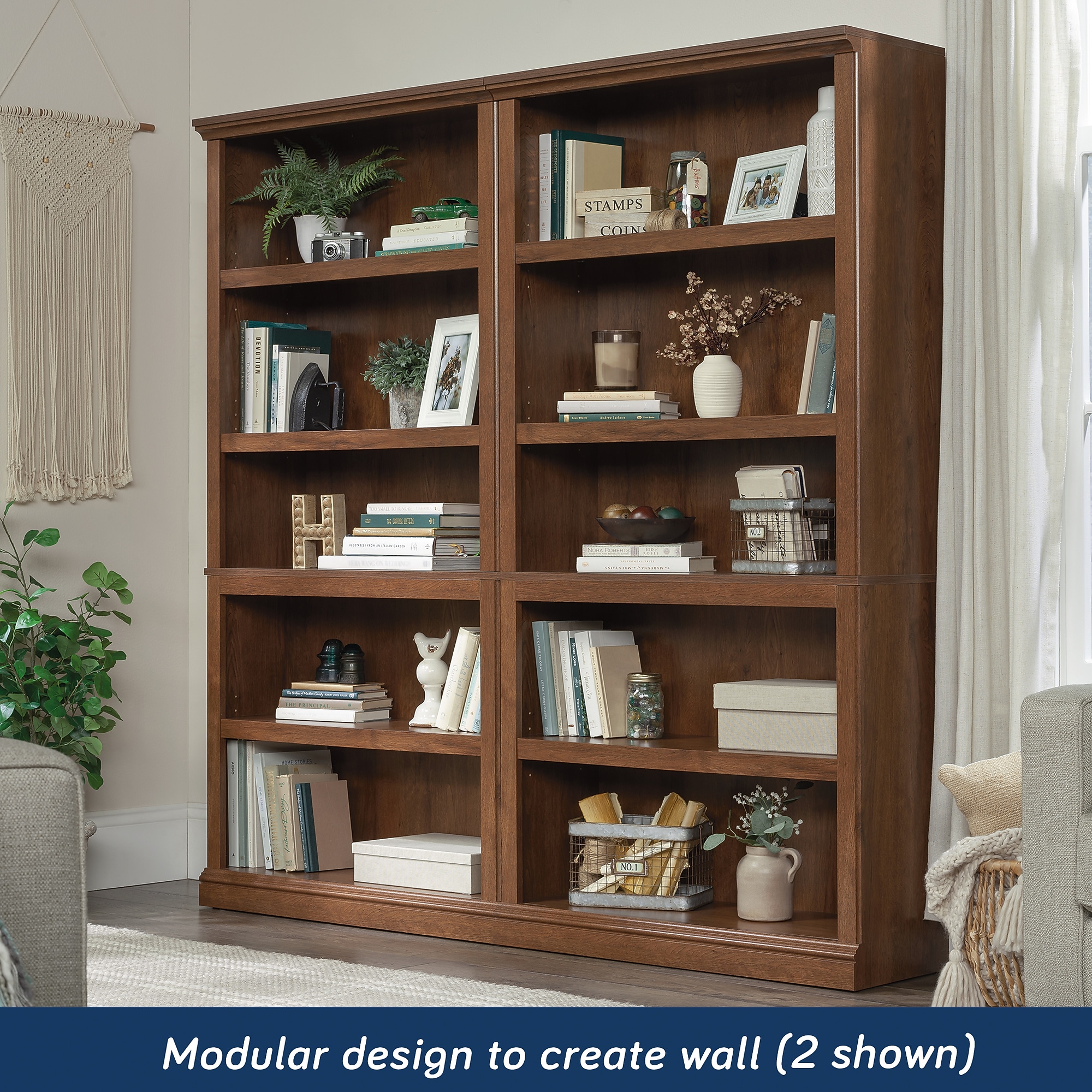 Sauder Select 70″H 5-Shelf Bookcase, Oiled Oak  (410367) Sansujyuku sansujyuku.com