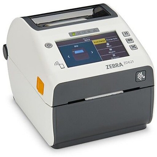 Zebra ZD621-HC Desktop Direct Thermal Printer, White | Staples