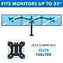 Mount-It! Adjustable Triple Monitor Mount, Up to 32", Black (MI-753XL)~#|#~D049B9FC-A9DE-4D51-BD7860FEE79C2137_sc7
