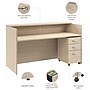 Bush Business Furniture Arrive 72"W Reception Desk with Shelf and Mobile File Cabinet, Natural Elm (ARV005NE)~#|#~D04AA653-5145-4A1E-83C2A6CF2C6C826B_sc7