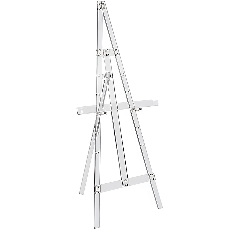 Excello Brands Easel Stand, 56", Clear Acrylic (EB-ACRYL-ESL-CL56) image 1