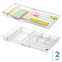 interDesign Clarity 7-Compartment Plastic Accessory Tray, Clear, 2 Piece (95608N)~#|#~D04DF8D0-AADE-4F05-BD9C742A9AC6B9F9_sc7