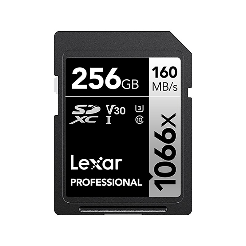 Lexar Professional 1066x SILVER Series 256GB SDXC Memory Card, Class 10, UHS-I, V30 (LSD1066256G-BNNNU) image 1