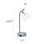 Simple Designs Sleek Essentials LED Desk Lamp, 15.75", with USB Ports, Gray (LD1074-GRY)~#|#~D060D6FB-F1B5-404E-9E322F7642F5F8ED_sc7