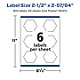 Avery Laser/Inkjet Multipurpose Labels, 2.9" x ", Glossy White, 300/Box (94121)~#|#~D06136E9-E458-4DAB-B640BB7906ED0B66_sc7