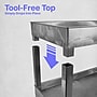 Luxor TUFFY XL 2-Shelf Multi-Purpose Utility Cart, Gray (EC11-G)~#|#~D061FA96-AE06-45E7-BF7D55E5005523A5_sc7