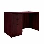 Boss Office Products 48"W Desk with Box/Box/File Pedestal, Mahogany (GROUP104-M)~#|#~D066D0F5-629E-417B-815605CA7602519C_sc7