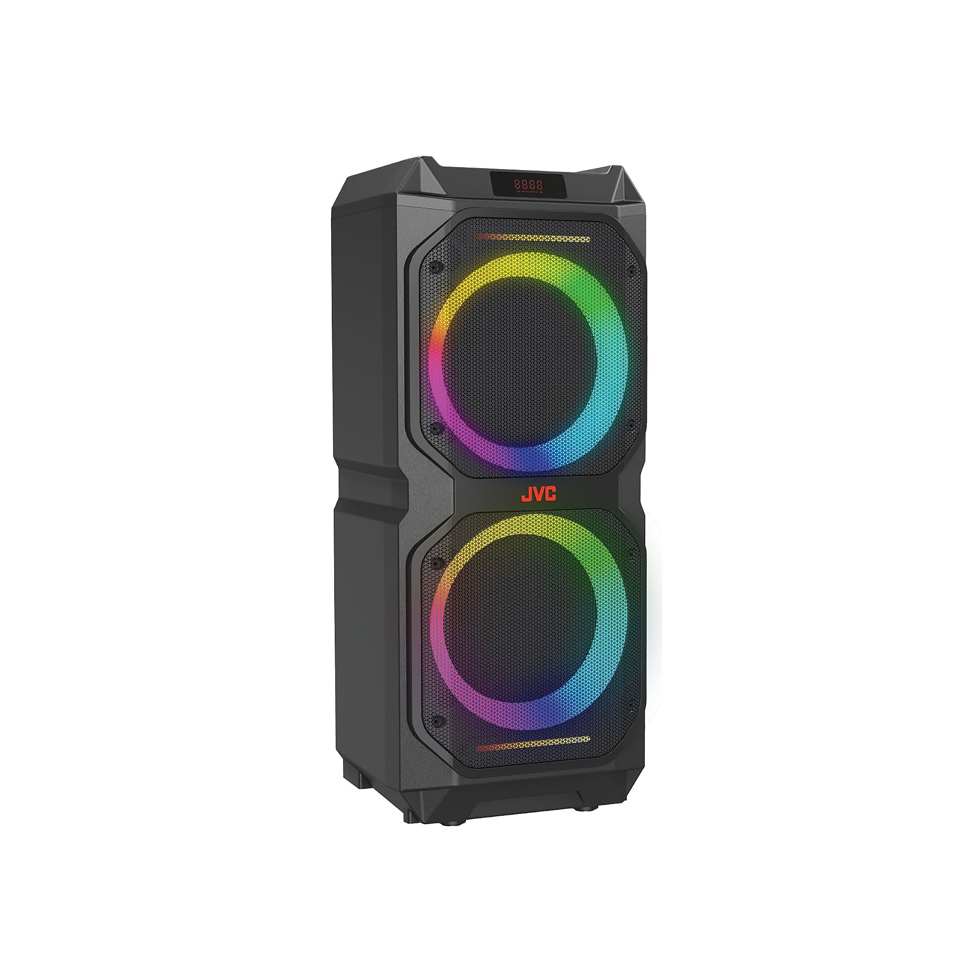 JVC Wireless Portable Bluetooth Party System Speaker with Dual Woofers, LED Lights & FM Radio, Black (SPPA300BT) Sansujyuku sansujyuku.com