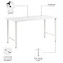 Bush Business Furniture Hustle 60"W Computer Desk with Metal Legs, White (HUD160WH)~#|#~D072440E-BC3F-4FEB-A02D72E2911A4CFC_sc7
