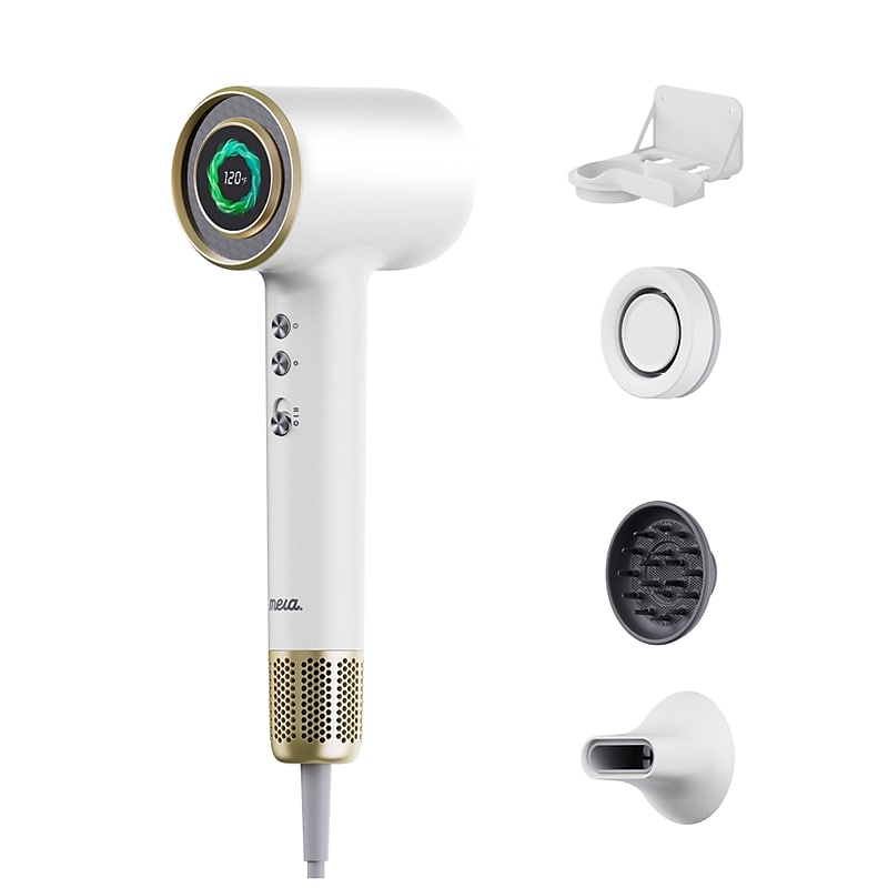 Mera Ultra Bi-Ionic High-Speed Aromatic Hair Dryer/Hand Dryer, Gold White (MC0142106) image 1