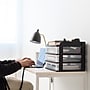 Iris Medium 3-Drawer Desktop Storage, Plastic, Black/Clear (150181)~#|#~D074DB10-553F-4D24-891DA6C3EF20AC58_sc7
