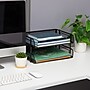 Mind Reader Metal Side Loading Stackable Letter Tray, Letter Size, Black (ESTACK2-BLK)~#|#~D07CAF3C-C5AD-4BEA-B6A53FB3215C7B3D_sc7