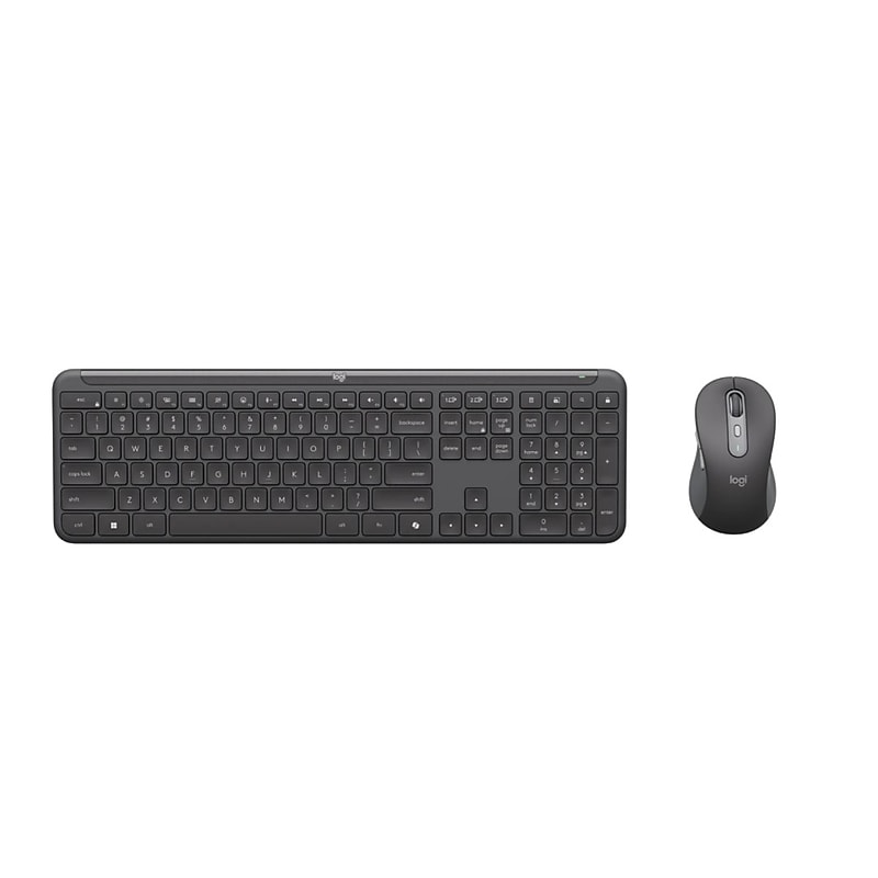 Logitech Signature Slim MK955 Wireless Keyboard and Optical Mouse Combo, Black (920-013271) image 1