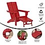 Flash Furniture Halifax Adirondack Chair with Cup Holder and Pull Out Ottoman, Red (LEHMP1045110RD)~#|#~D0869C62-C35D-4A07-A248197CDC6BB85D_sc7